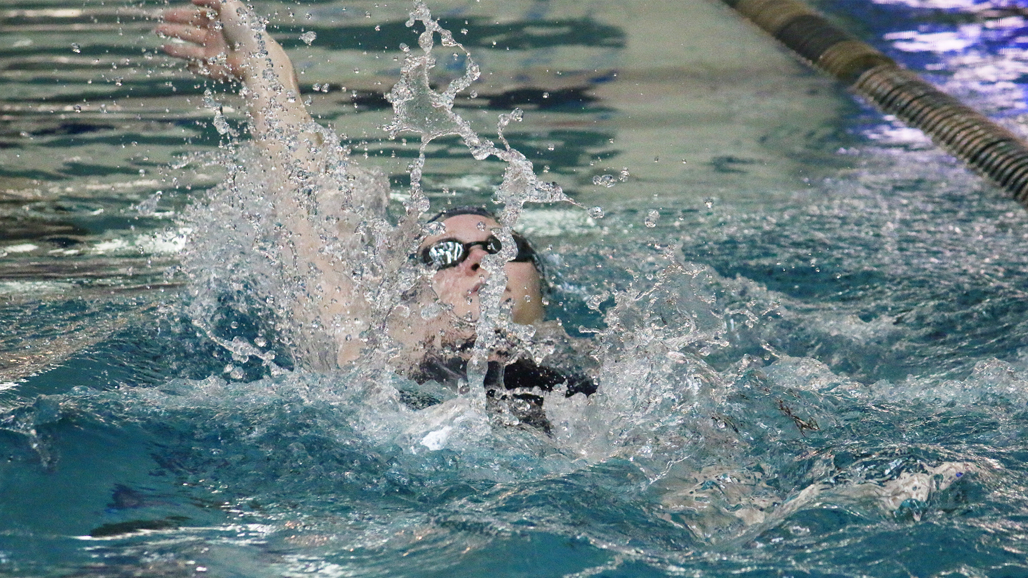 Queens student swimming