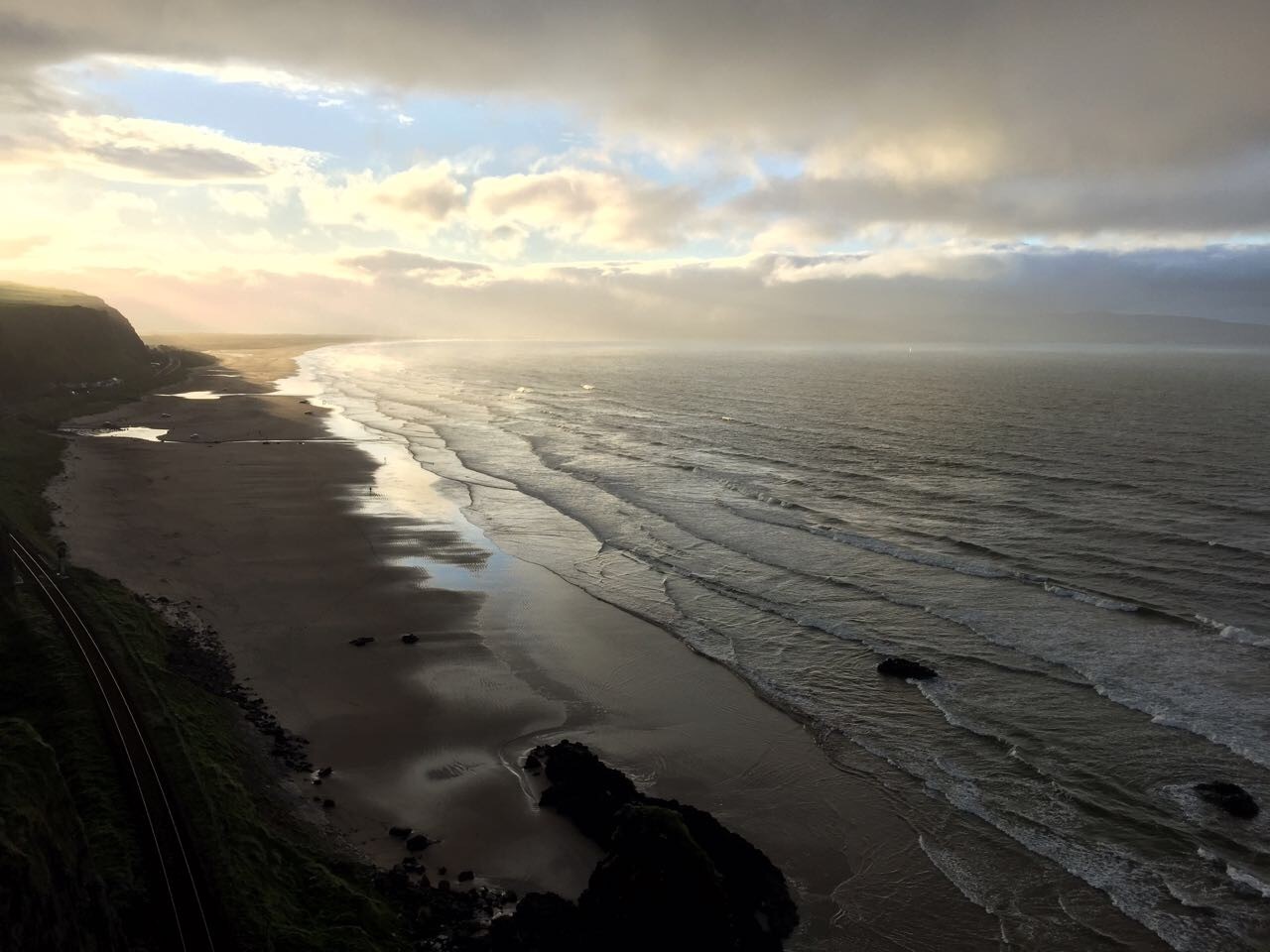 irish beach at sunset